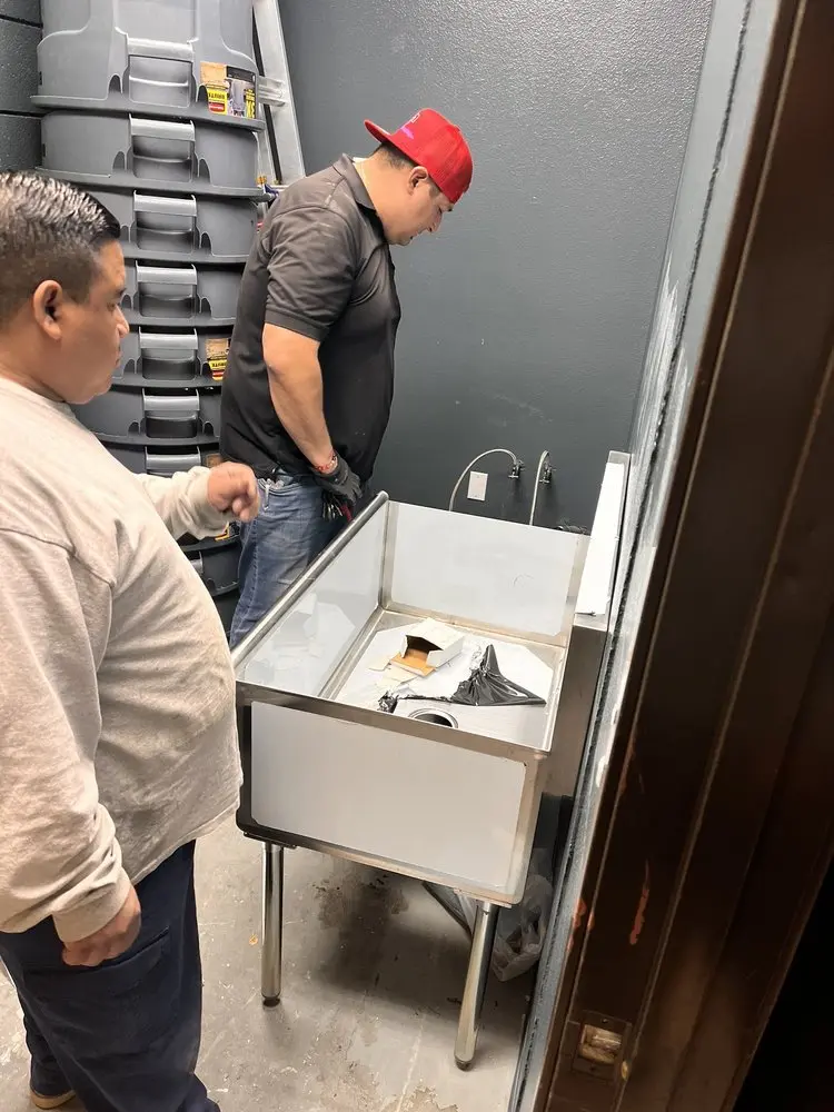 Commercial plumbing and sink installation in Odessa